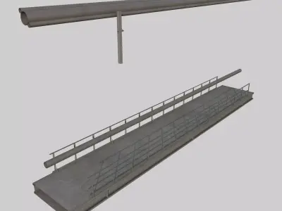 Structure Pathway Low-poly 3D model