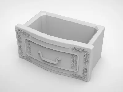 vintage Drawer shape vase 3D print model