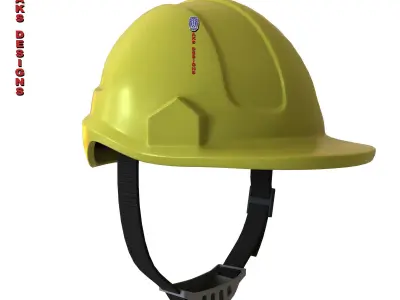 cartoon safety helmet prop v2 3D model