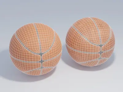 Basketball Dirty and Clean 8K and 4K Low-poly 3D model