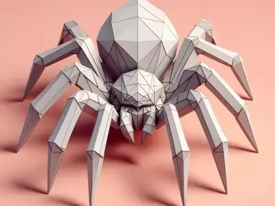 Low Poly Geometric Spider 3D print model