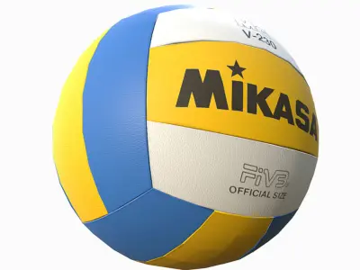 Low Poly PBR Game Ready Mikasa Volleyball Low-poly 3D model
