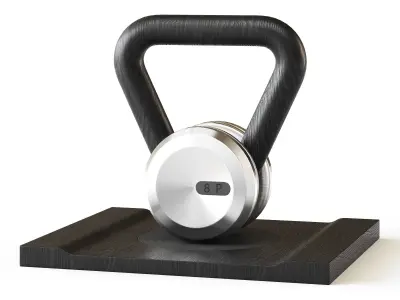 LOVA Kettlebell With Wooden Stand 3D model
