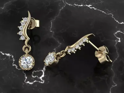 Jewelry Earring 3D print model