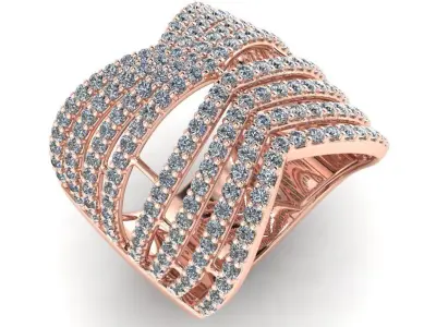 light weight gold diamond rings-C111116SKCH2026061-wt-10-15 3D print model