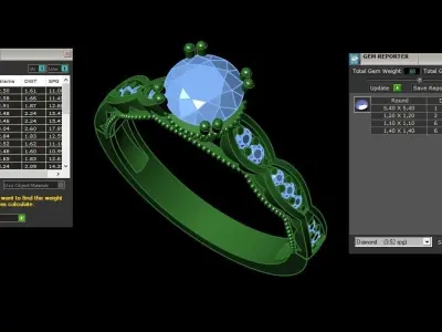 gold ring code 24 3D print model