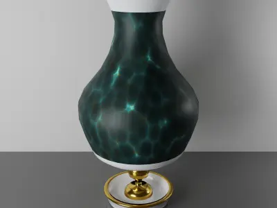 Antique Vase with Voronoi pattern 3D model