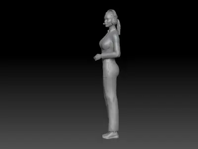 formula one TEAM PIT TV CONTROL ROOM GIRL 1 3D print model