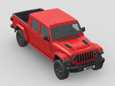 Jeep Gladiator Rubicon 2020 Low-poly 3D model