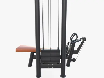 Pulley row Low-poly 3D model