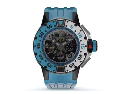 Richard Mille RM 032 Blue Luxury Watch 3D model