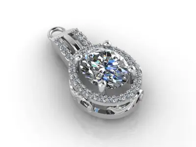 Mini Set Ring Pendant Earrings STL 3DM Womens Jewelry 3D print model