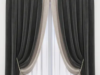 Set 84 Curtains 3D model
