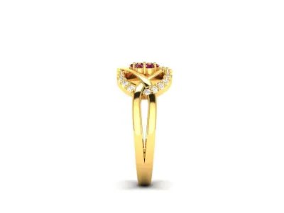 Solitaire Wedding Engagement Ring 3D print model 3