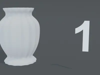 Vases pack Hard-poly 3D model