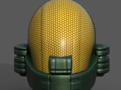 Helmet plastic mask protection pollution ball shaped Low-poly  Low-poly 3D model 3