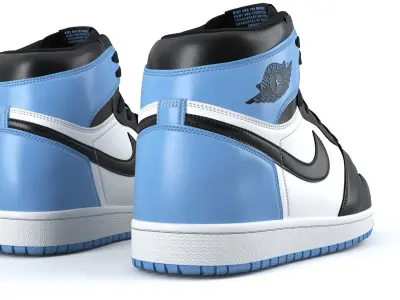 Jordan 1 Retro   PBR Low-poly 3D model