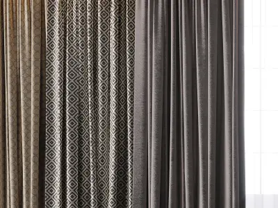 Hadi curtains 61 Low-poly 3D model