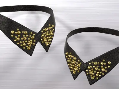 Collar accessory w spikes 3D model