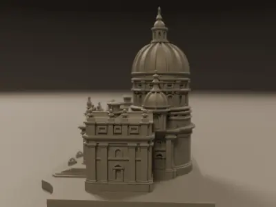 baroque architecture 3D print model