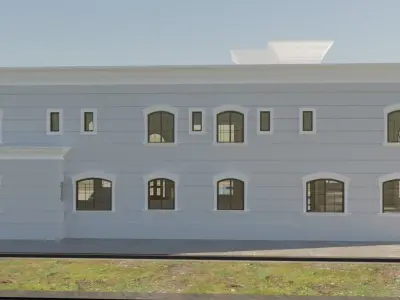 3d vaill house with car 3D model