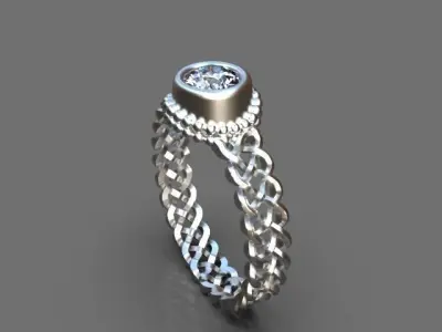 Engagement ring 3D print model