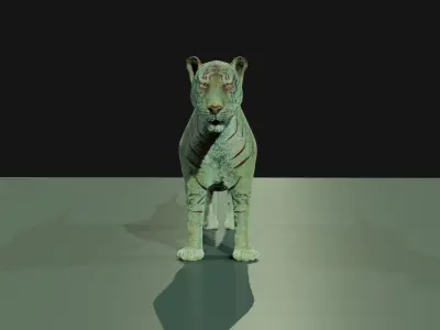 the Most Advanced Rigged Tiger for blender  its Here Low-poly 3D model