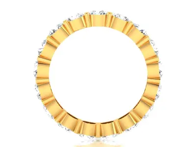 Band 3dm Render Details diamond eternity ring gold 3D print model