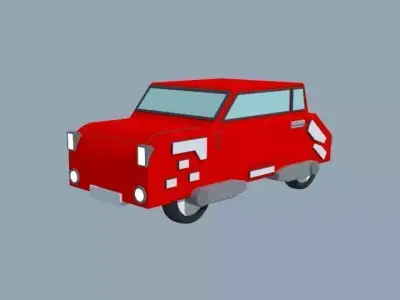 Red Car Free 3D model