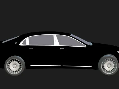 Black Realistic Car 3D model