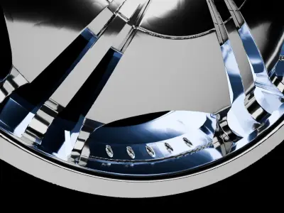 Awesome Rim and Tire 10 Low-poly 3D model