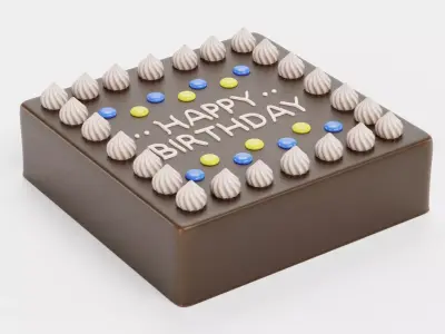 -Birthday Cake - Cake V7- 3D model