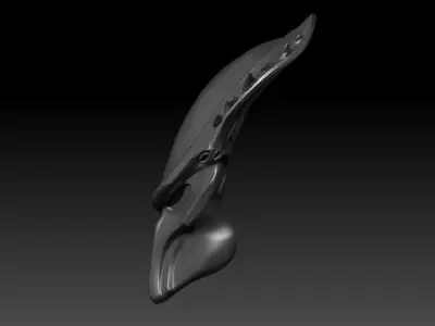 The Wolf Predator Not Wearable Mask Fanmade Printable 3D Model 3D print model