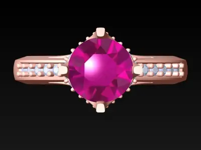 Diamond Ring - Womens Rings - N819358 3D print model