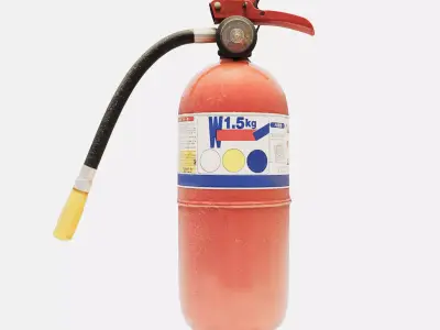 Fire extinguisher Low-poly 3D model