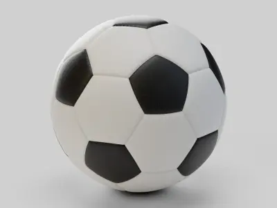 Soccer Ball Low-poly 3D model 3