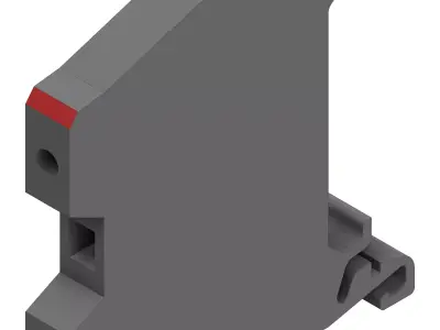 MRK SERIES SCREW TERMINALS ON DIN RAIL 3D model