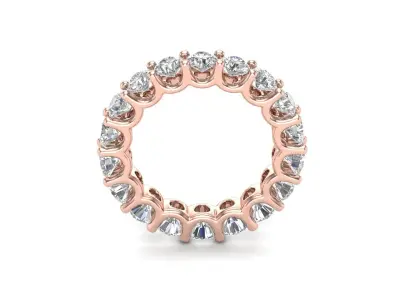U Shaped Eternity Ring 3 point 8 mm stone size swiss 14 and EU54 3D print model