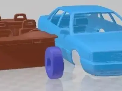 Audi 200 Sedan 1983 Printable Car 3D print model