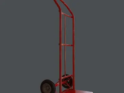 HandTrolley - Low Poly - Game ready hand truck Low-poly 3D model