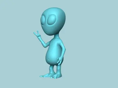 Cute Alien Miniature - STL Printable 3D print model