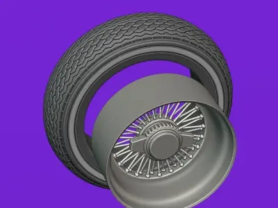 VINTAGE WHEEL 3D print model