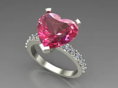 heart ring 3D print model