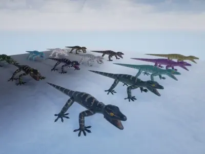 3D Gecko Low-poly 3D model