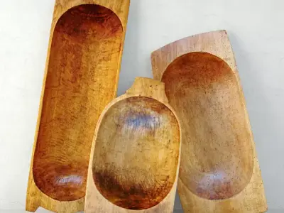 Antique Dough Bowls 5 3D model