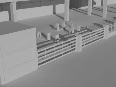 Spur Mall Low-poly 3D model