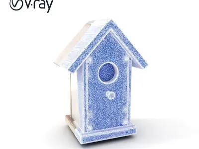 Rustic Birdhouse Model Pack Low-poly 3D model