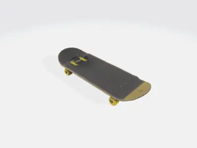 A skateboard with wheels 3D model