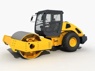 Road Roller 02 3D model