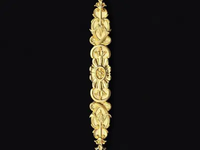 Central decor ornament for furniture 3D model 620